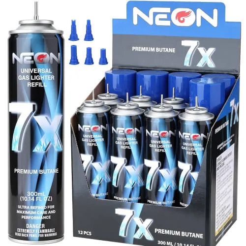 Neon Butane 7x Gas Refill Lighter