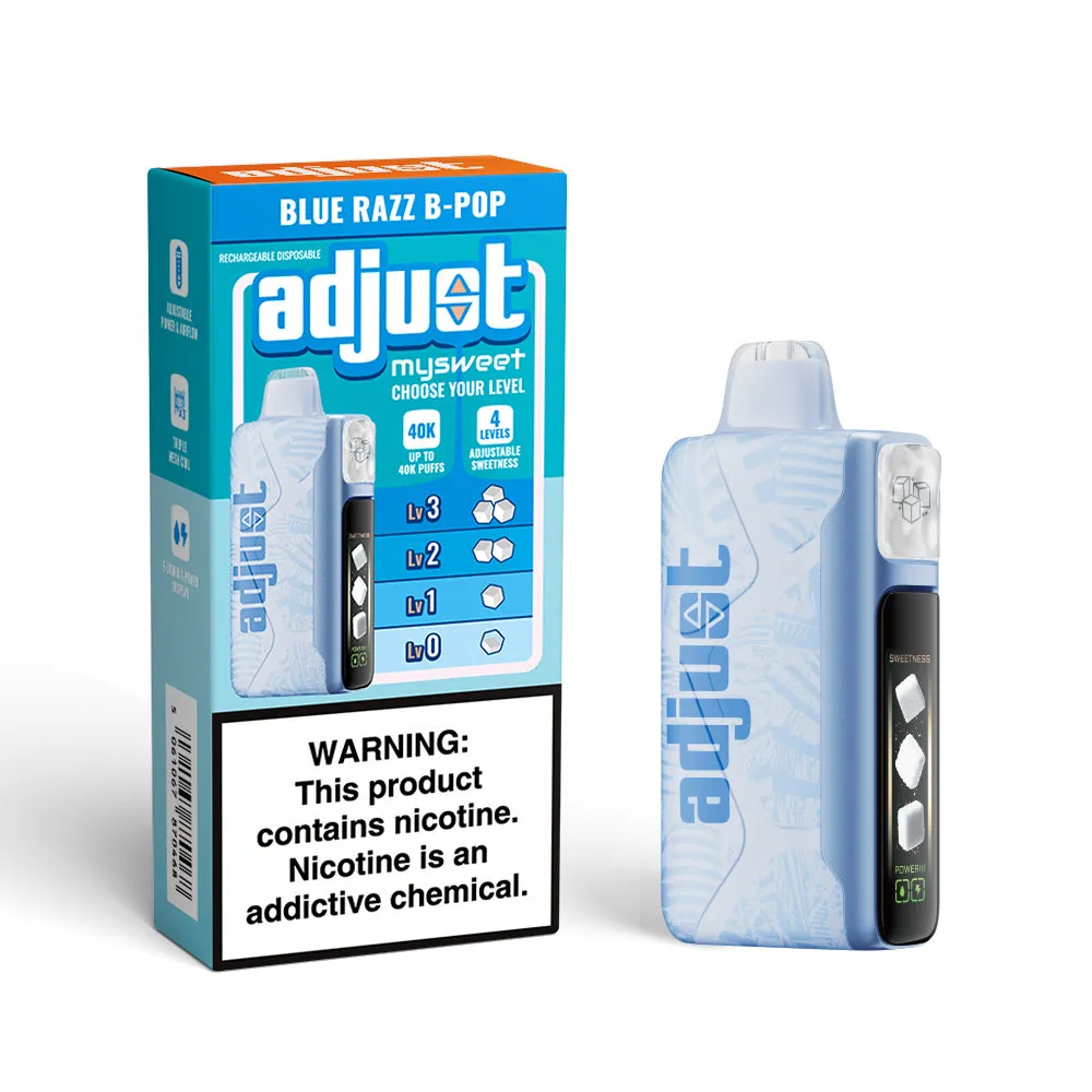 ADJUST MY SWEET BLUE RAZZ BPOP 40K PUFFS