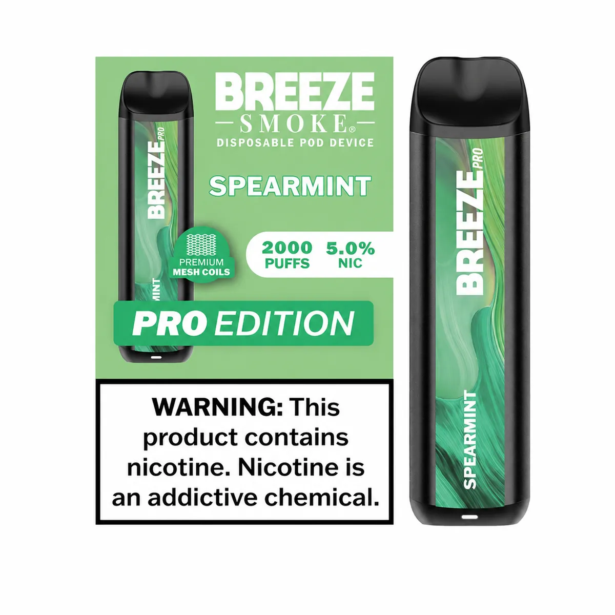 Breeze Spearmint 2k Puffs