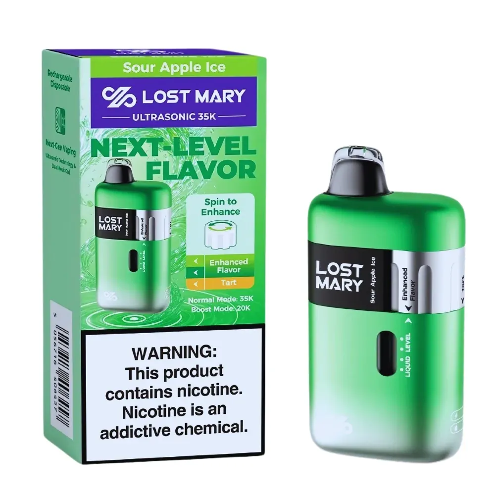 LOST MARY ULTRASONIC 35K PUFFS SOUR APPLE ICE