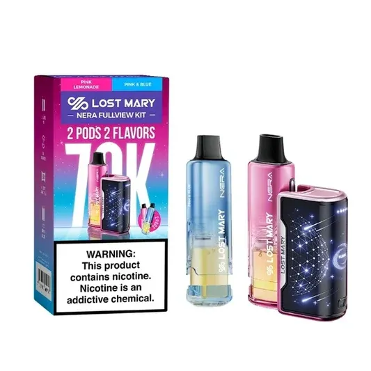 Lost Mary Nera Kit Dual Flavor 70k Pink Lemonade Pink and Blue